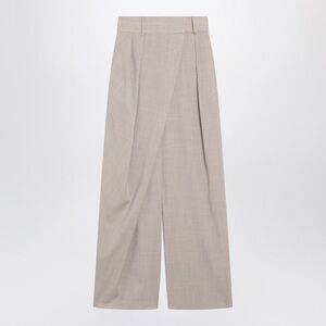Loewe Beige Melange Wool Wrap Trousers Women